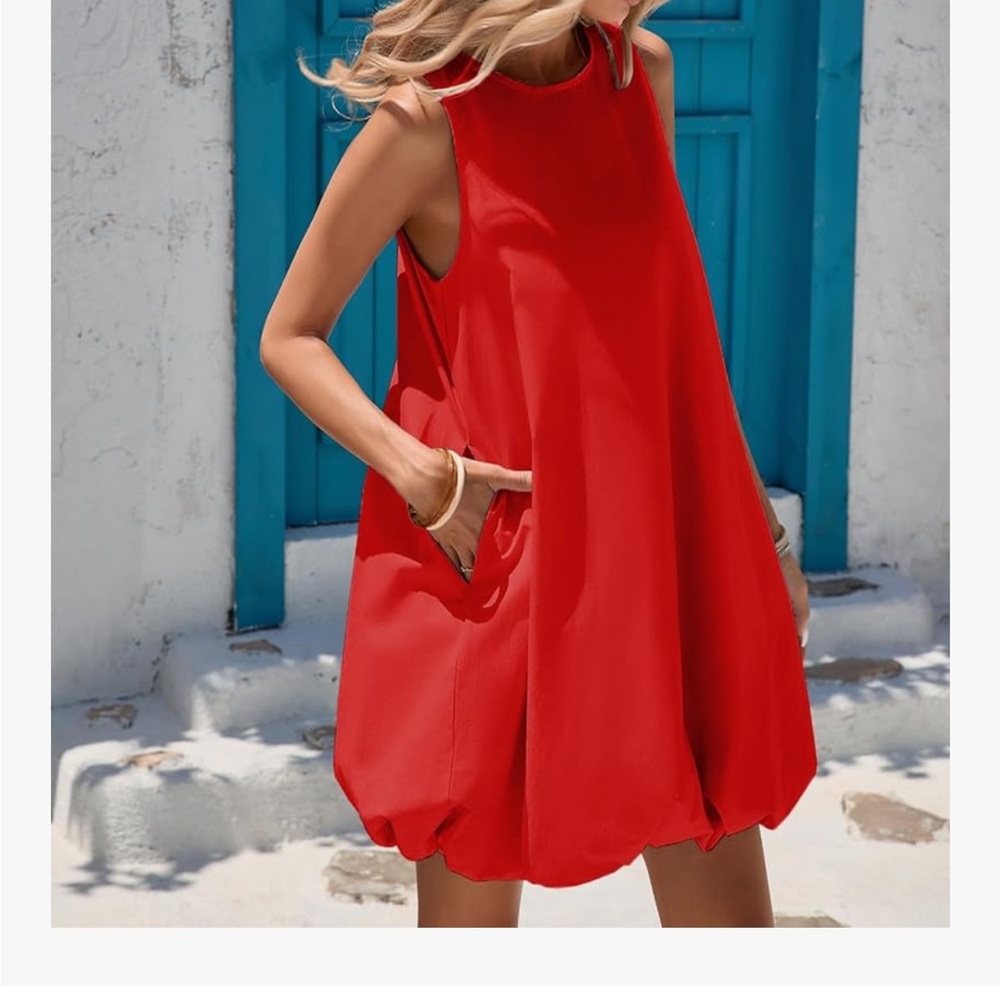 Red Sleeveless Dress